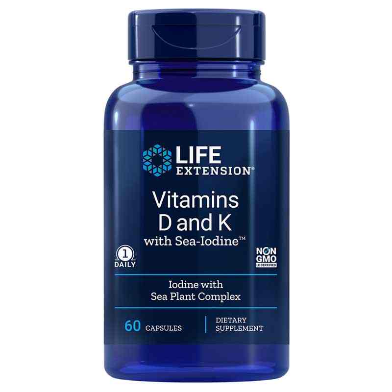 Vitamins D & K with Sea-Iodine, by Life Extension