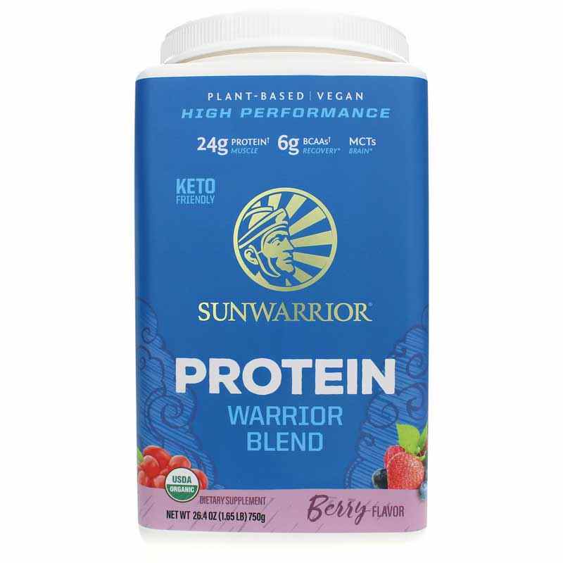 Warrior Blend Organic Protein, Berry, 1.65 Lbs, by Sunwarrior