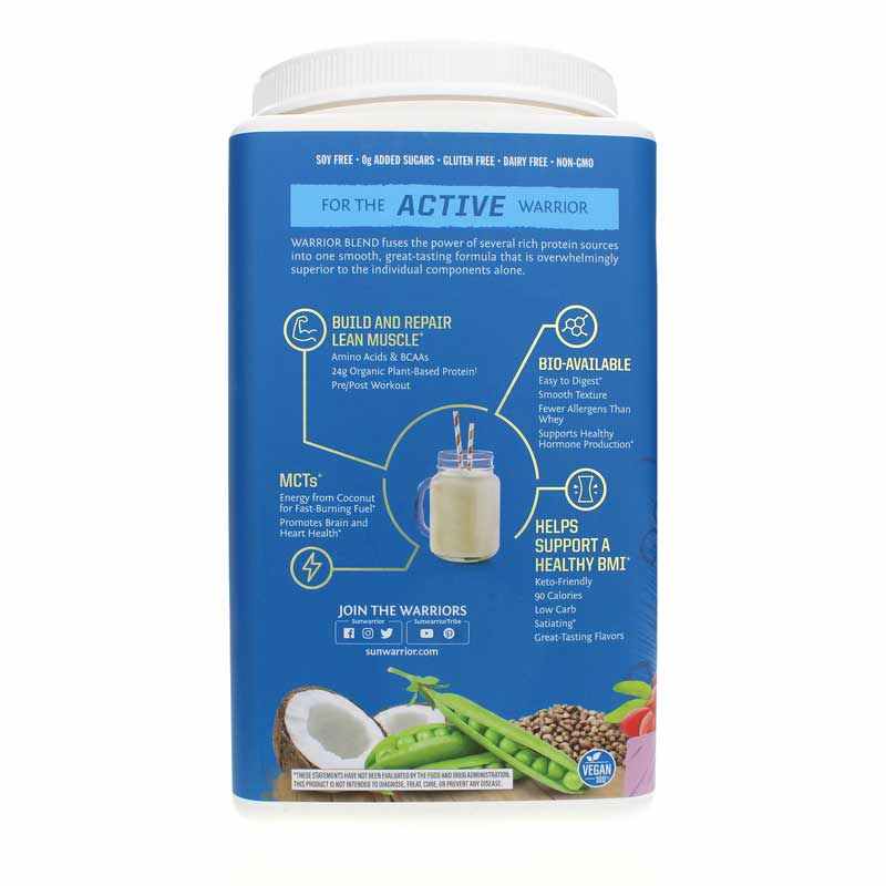 Warrior Blend Organic Protein, Berry, 1.65 Lbs, by Sunwarrior, image #3