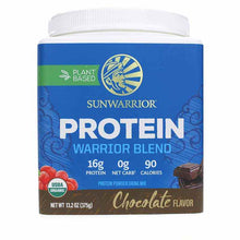 Warrior Blend Organic Protein, Chocolate, 13.2 Oz, by Sunwarrior