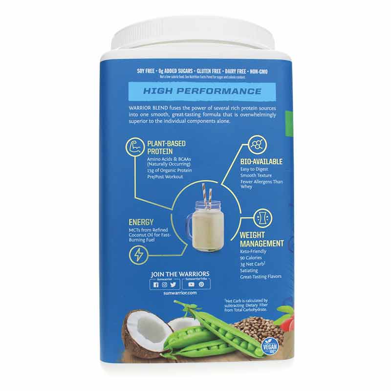 Warrior Blend Organic Protein, Maple French Toast, 1.65 Lbs, by Sunwarrior, image #4