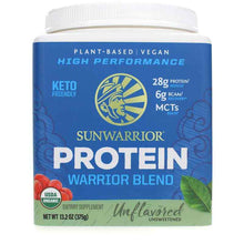 Warrior Blend Organic Protein, Unflavored, 13.2 Oz, by Sunwarrior