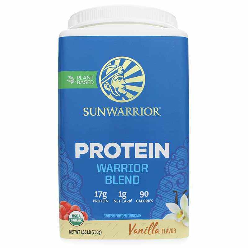 Warrior Blend Organic Protein, Vanilla, 1.65 Lbs, by Sunwarrior