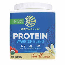 Warrior Blend Organic Protein, Vanilla, 13.2 Oz, by Sunwarrior