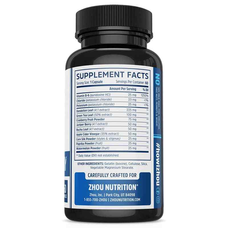 Water Away Capsules, Zhou Nutrition – Natural Healthy Concepts