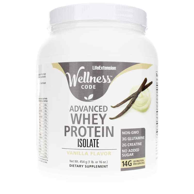 Wellness Code Advanced Whey Protein Isolate, Vanilla, by Life Extension