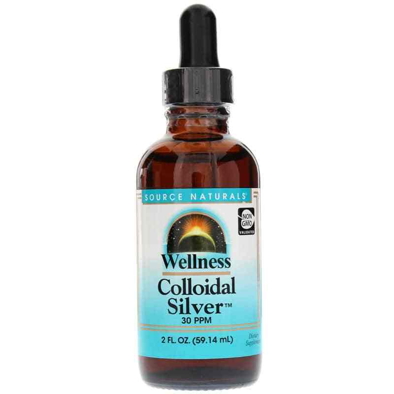 Wellness Colloidal Silver 30 PPM, 2 Oz, by Source Naturals