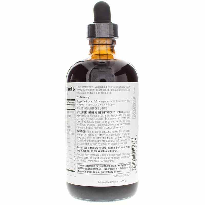 Wellness Herbal Resistance Liquid Alcohol Free, 8 Oz, by Source Naturals, image #3