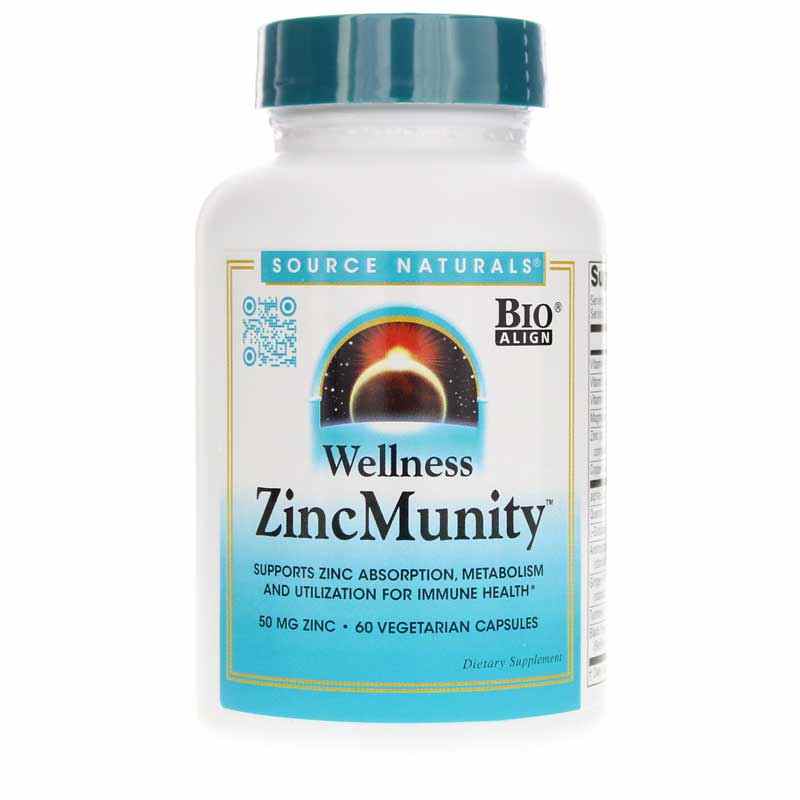 Wellness ZincMunity, 60 Veg Capsules, by Source Naturals
