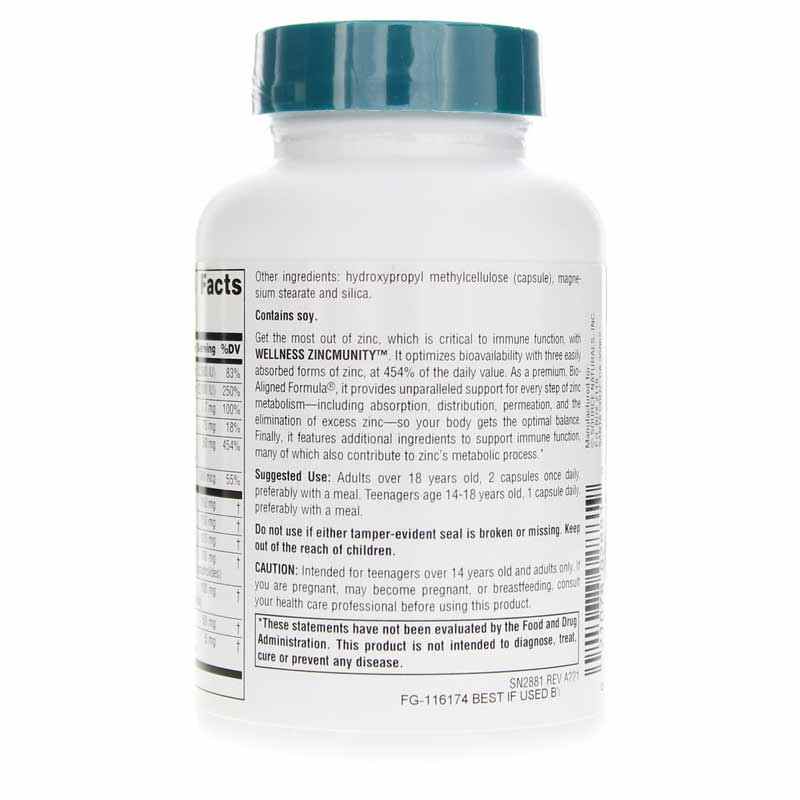 Wellness ZincMunity, 60 Veg Capsules, by Source Naturals, image #3