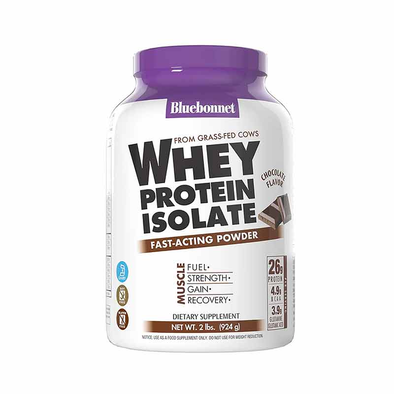 Whey Protein Isolate, Chocolate, 2 Lbs, by Bluebonnet