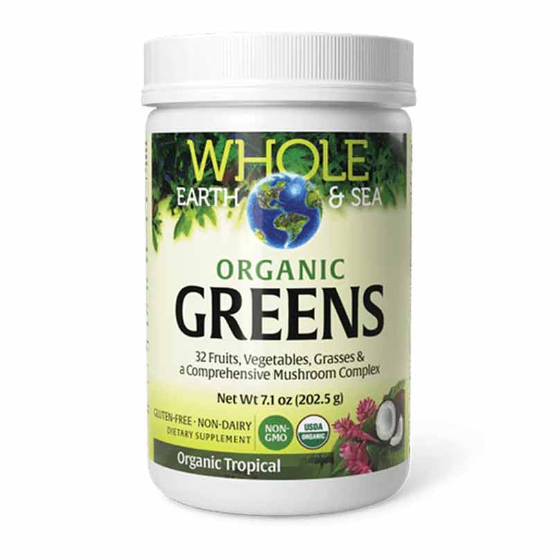 Whole Earth & Sea Organic Greens Tropical, by Natural Factors