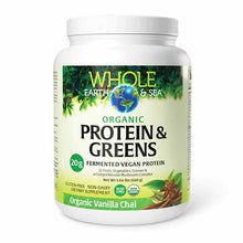 Whole Earth & Sea Organic Protein & Greens, Vanilla Chai, by Natural Factors