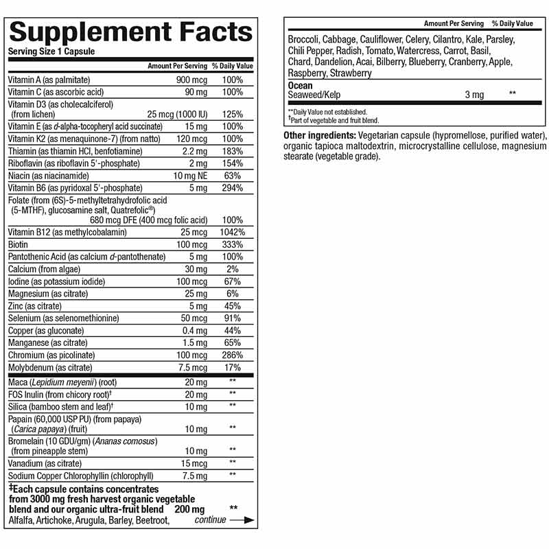 Whole Earth & Sea Men's Multi Once a Day, 60 Veg Capsules, by Natural Factors, image #2