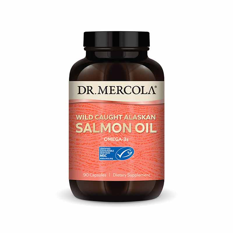 Wild Caught Alaskan Salmon Oil, 90 Capsules, by Dr. Mercola