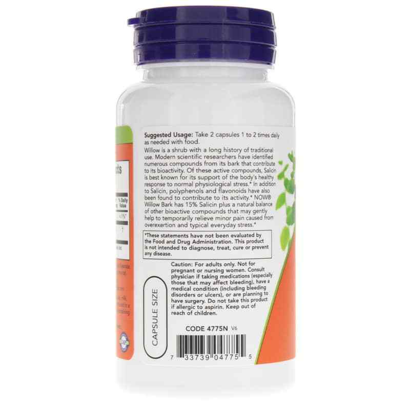Willow Bark Extract 400 Mg, by NOW Foods, image #3