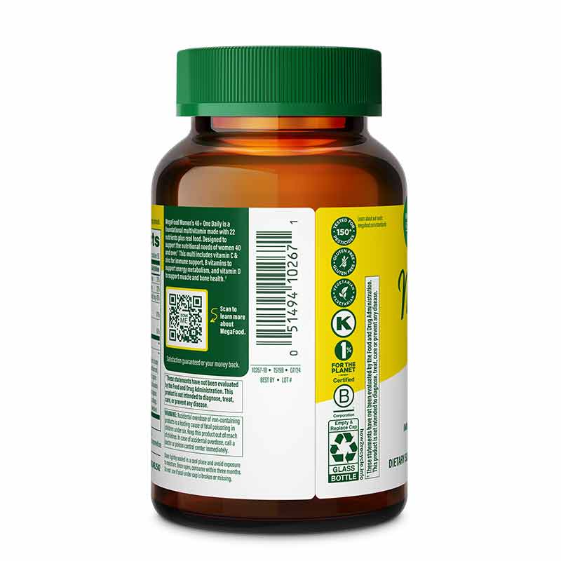 Women Over 40 One Daily, 90 Tablets, by Megafood, image #3