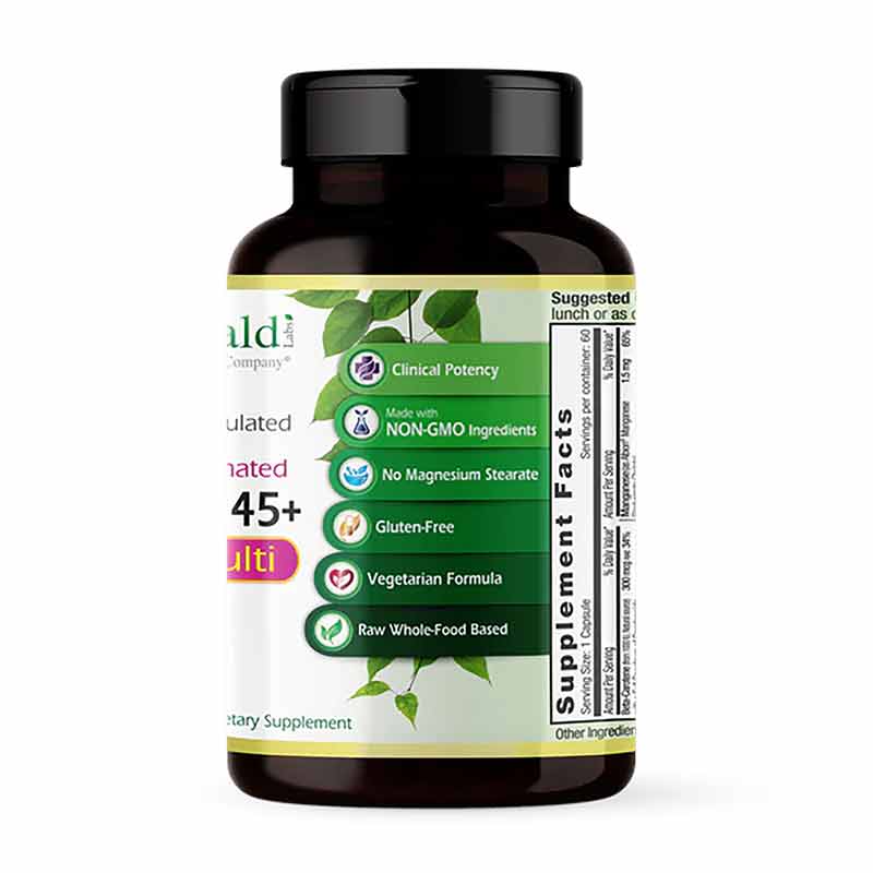 Women's 45+ 1-Daily Multi, 60 Veg Capsules, by Emerald, image #2