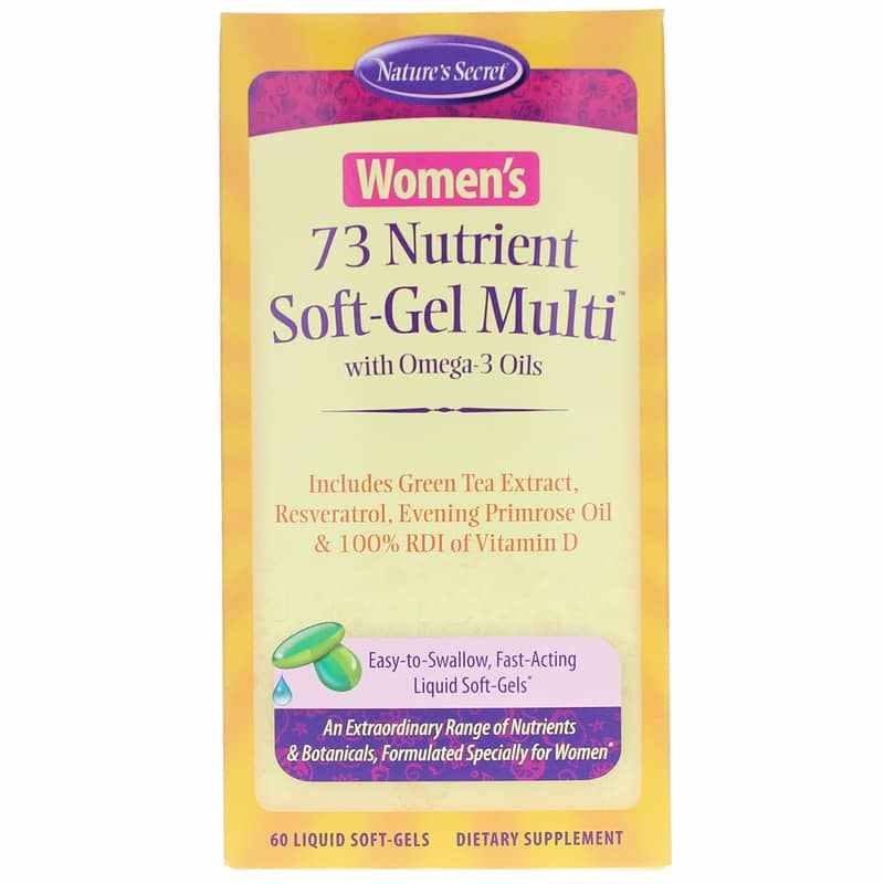 Women's 73 Nutrient Soft-Gel Multi with Omega-3, Natures Secret