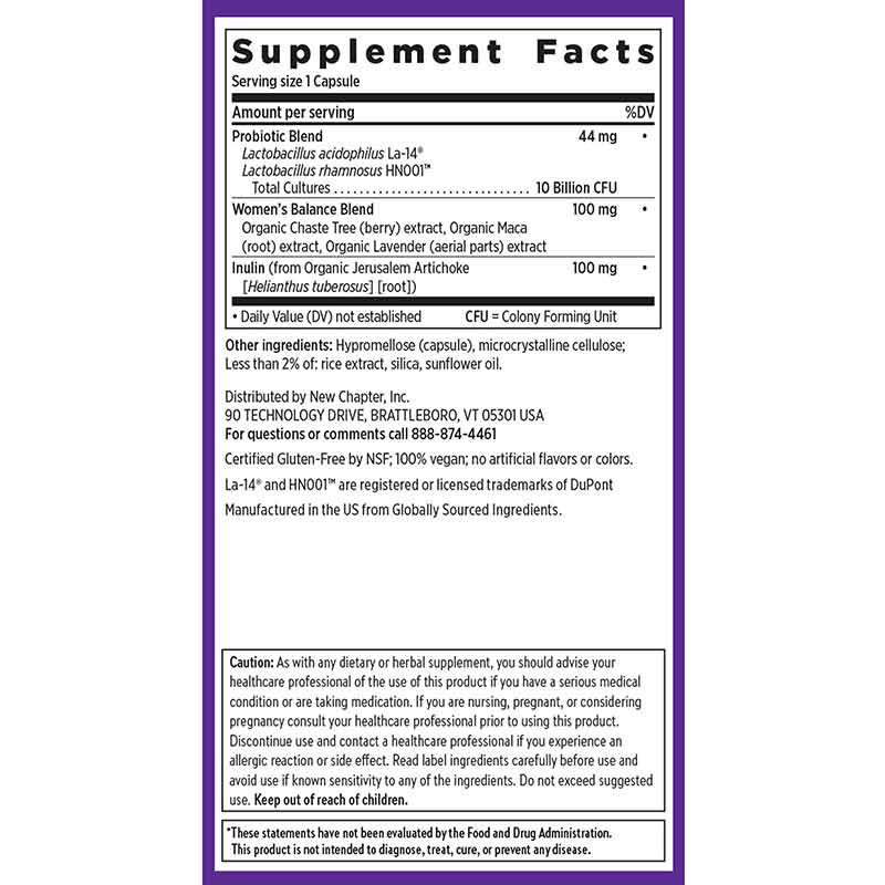 Women's Daily Probiotic, 30 Vegan Capsules, by New Chapter, image #2