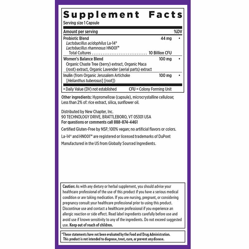 Women's Daily Probiotic, 60 Vegan Capsules, by New Chapter, image #2