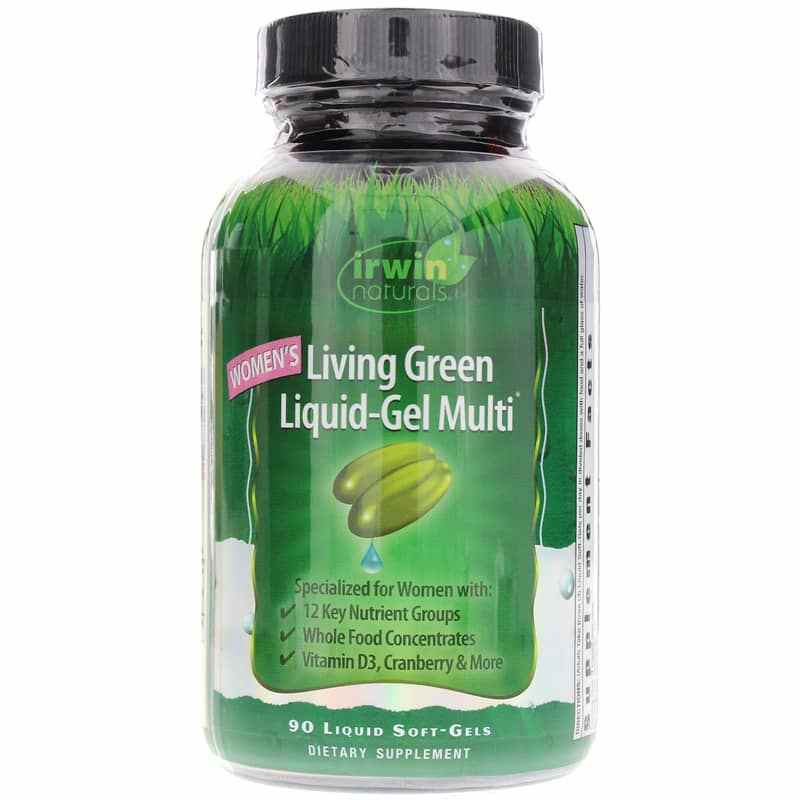 Women's Living Green Liquid-Gel Multi, 90 Liquid Softgels, by Irwin Naturals