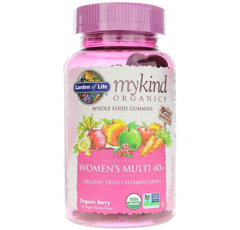 Women's Multi 40+ Whole Food Multivitamin Gummies, by Garden of Life mykind Organics