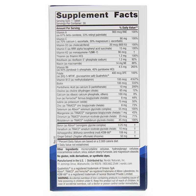 Women's Multivitamin One Daily, 30 Tablets, by Nordic Naturals, image #2