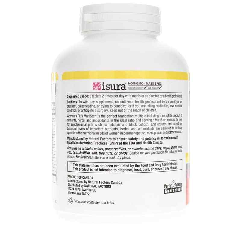 Women's Plus MultiStart for Menopause, by Natural Factors, image #3