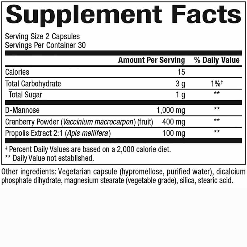 Womensense D-Mannose, 60 Vegetarian Capsules, by Natural Factors, image #2