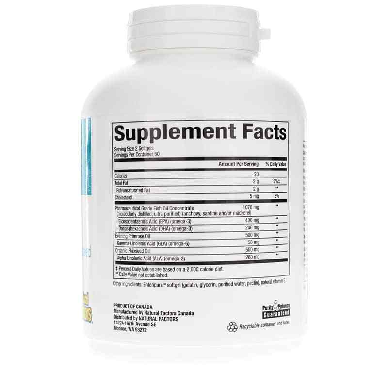 WomenSense RxOmega-3 Fish Oil, Evening Primrose & Flaxseed, by Natural Factors, image #2