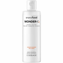 Clear plastic bottle of Codeage Wonder-C liquid dietary supplement with pump dispenser, 15.22 fl oz.