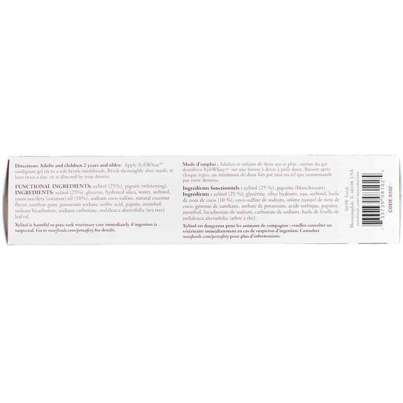 XyliWhite Coconut Oil Toothpaste with Mint Flavor, by NOW Foods, image #2