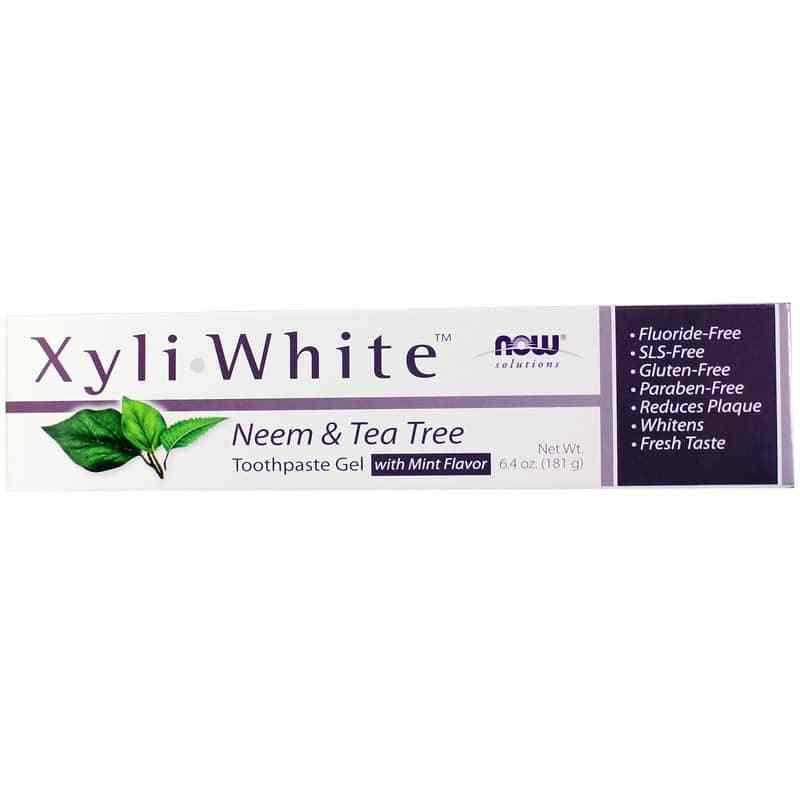 XyliWhite Neem & Tea Tree Toothpaste with Mint Flavor, by NOW Foods