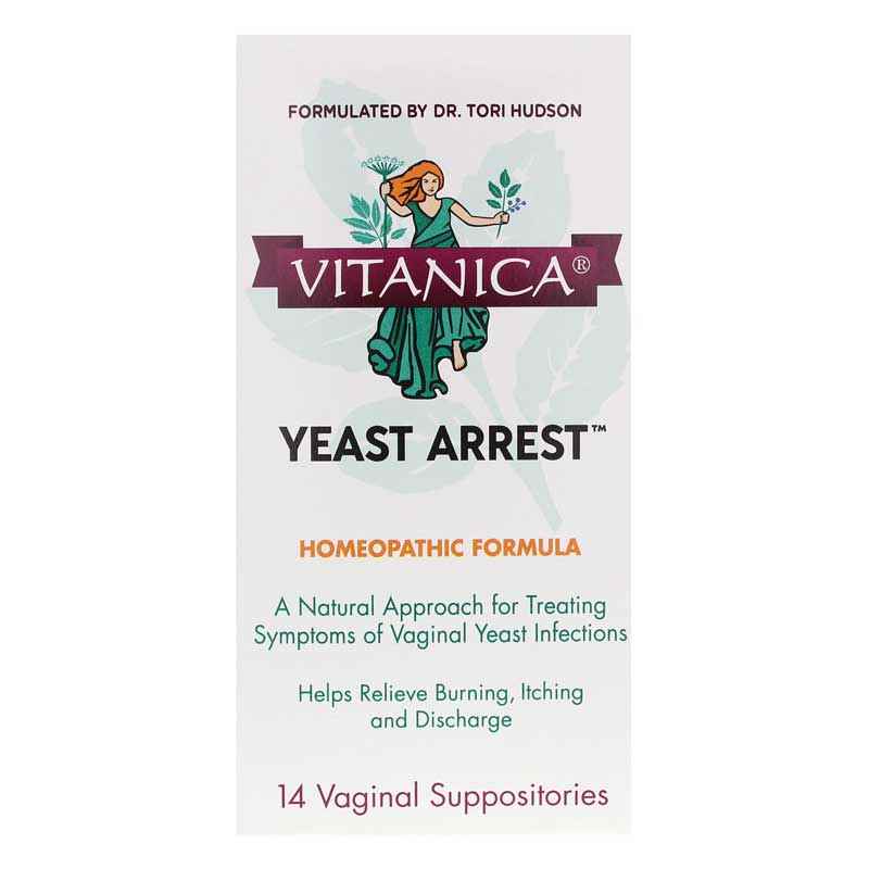Yeast Arrest, 14 Suppositories, by Vitanica
