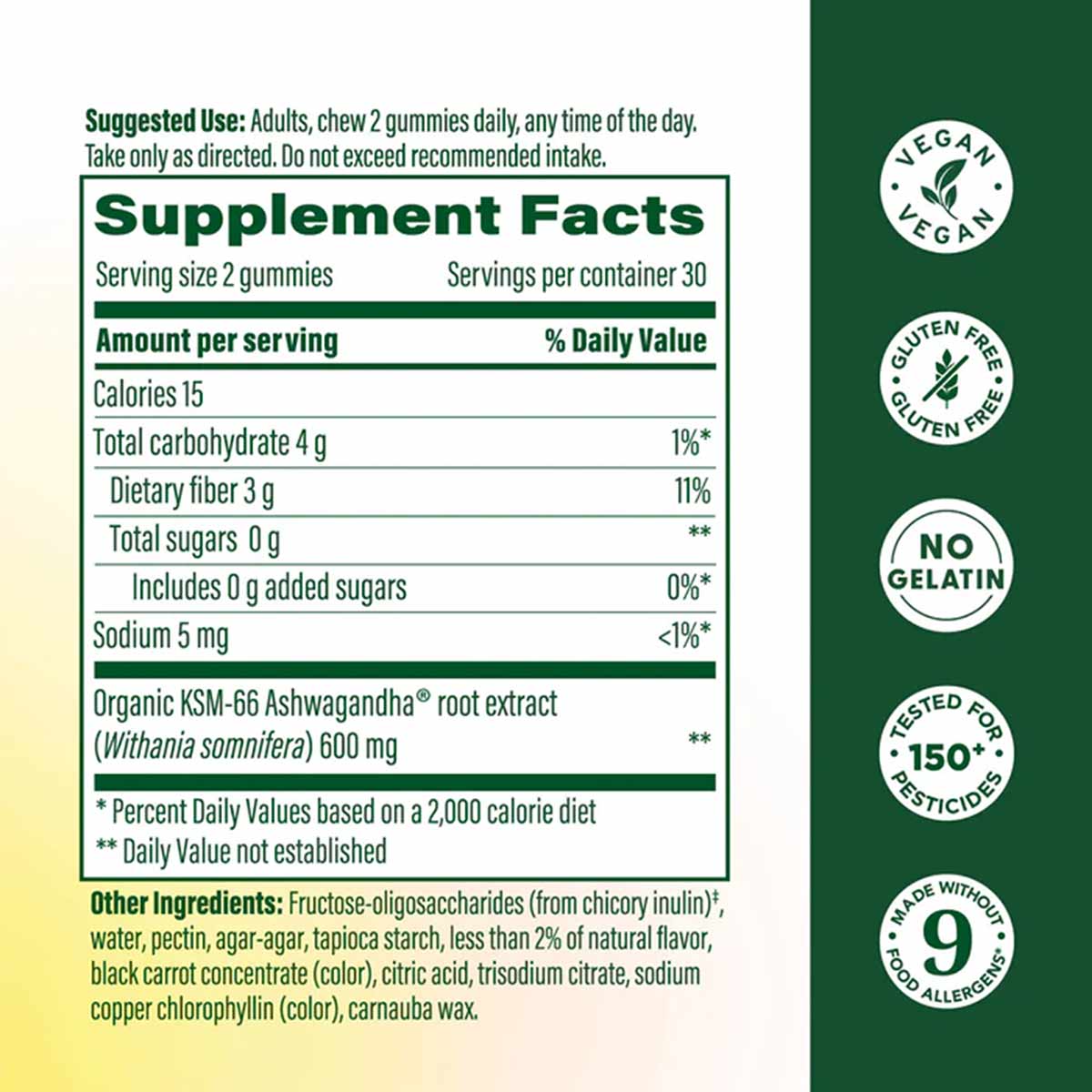 Zero Sugar Ashwagandha Gummies, by Megafood