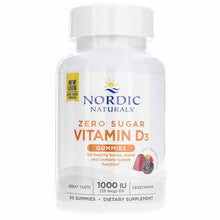 Zero Sugar Vitamin D3 Gummies 1000 IU, 60 Gummies, by Nordic Naturals