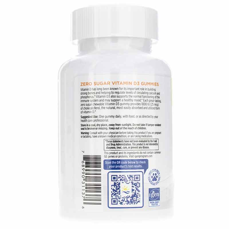 Zero Sugar Vitamin D3 Gummies 1000 IU, 60 Gummies, by Nordic Naturals, image #3