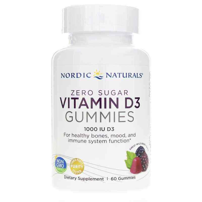 Zero Sugar Vitamin D3 Gummies 1000 IU, by Nordic Naturals