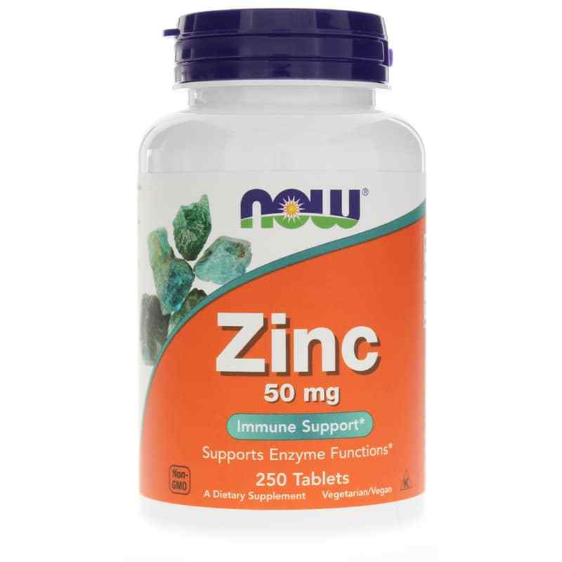 Zinc 50 Mg, 250 Tablets, by NOW Foods