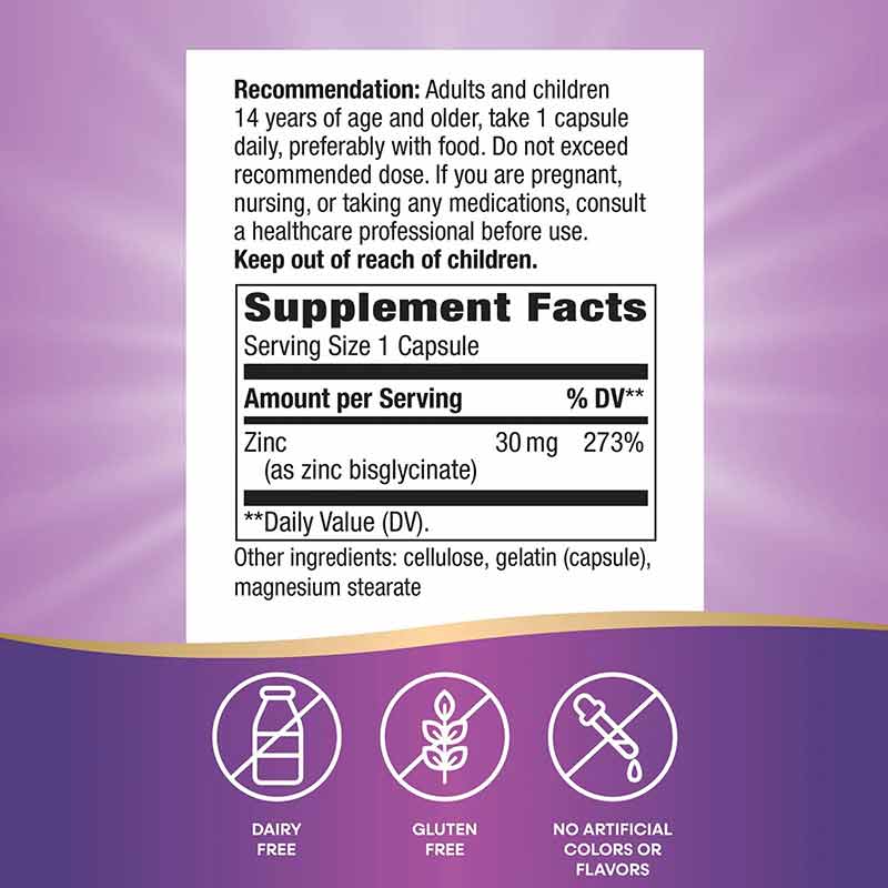 Zinc Chelate 30 Mg, by Natures Way, image #3