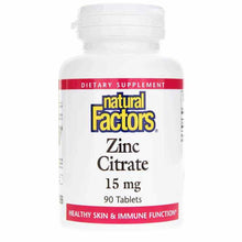 Zinc Citrate 15 Mg, by Natural Factors