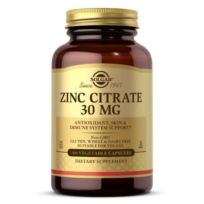 Zinc Citrate 30 Mg, by Solgar