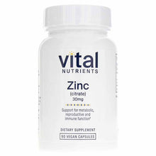 Zinc (citrate) 30 Mg, by Vital Nutrients