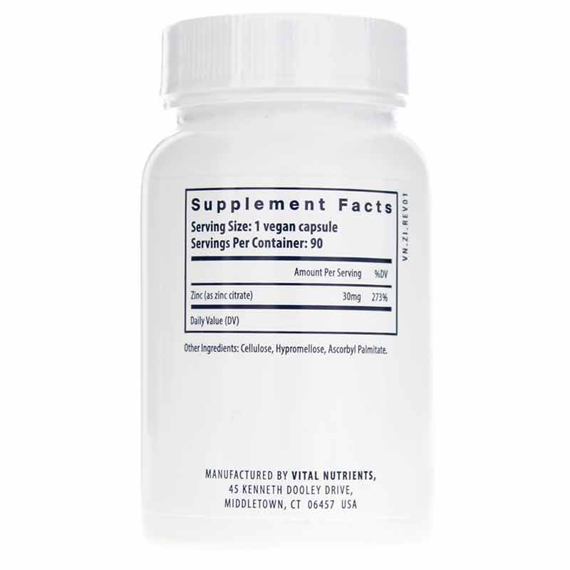 Zinc (citrate) 30 Mg, by Vital Nutrients, image #2
