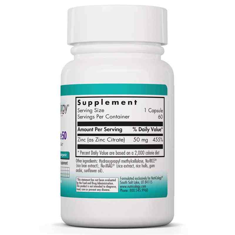 Zinc Citrate 50, by Nutricology, image #2
