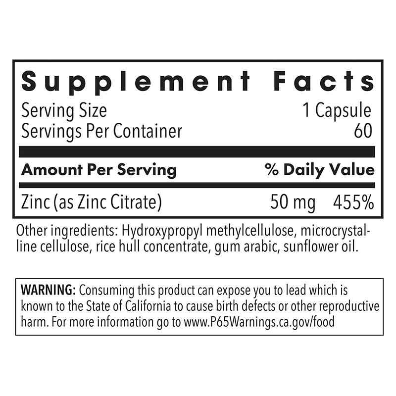 Zinc Citrate 50 Mg, by Allergy Research Group, image #2