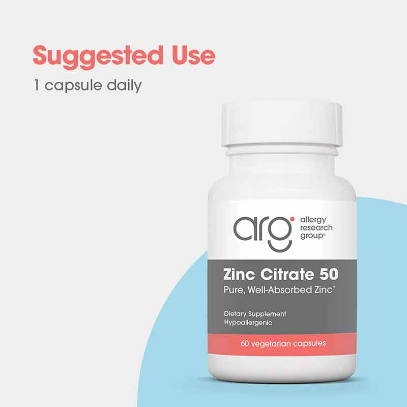 Zinc Citrate 50 Mg, by Allergy Research Group, image #3