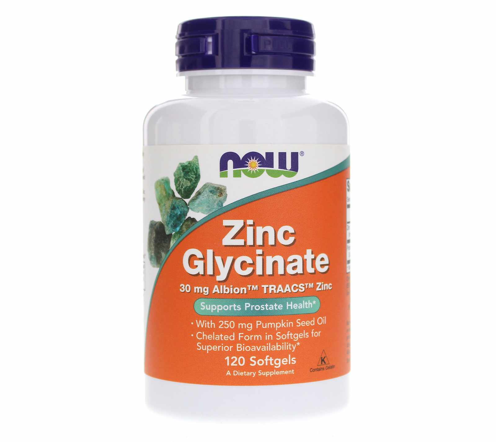 Zinc Glycinate 30 Mg, by NOW Foods