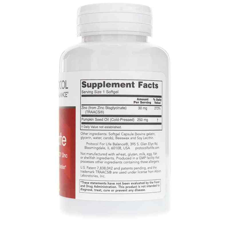 Zinc Glycinate 30 Mg, by Protocol For Life Balance, image #2